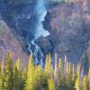 Spring runoff coming down the escarpment.